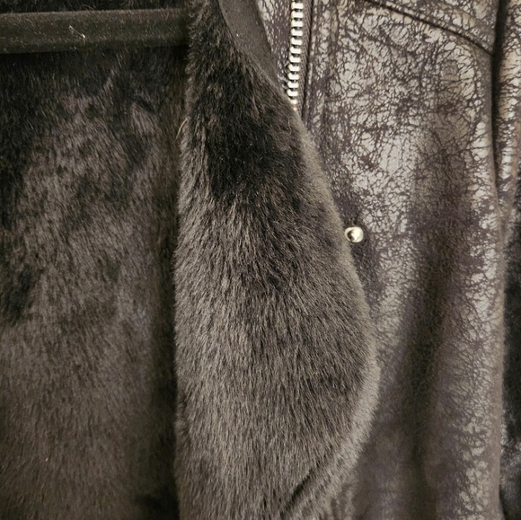 Michael Kors Moto Cropped Black Jacket Women's size Medium 🎉HP 🎉 - Picture 4 of 8